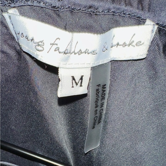 Young Fabulous & Broke Black Satin Slip Skirt Size Medium - Picture 8 of 8